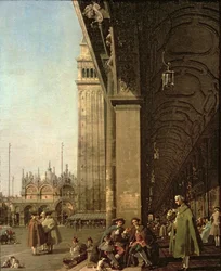 Venedig: Piazza di San Marco und die Kolonnade der Procuratie Nuove, ca. 1756